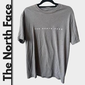 North Face: Dark Grey Graphic Tee, Size Medium.